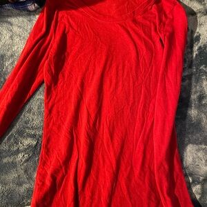 No Boundaries Vibrant Red Long Sleeve Tee